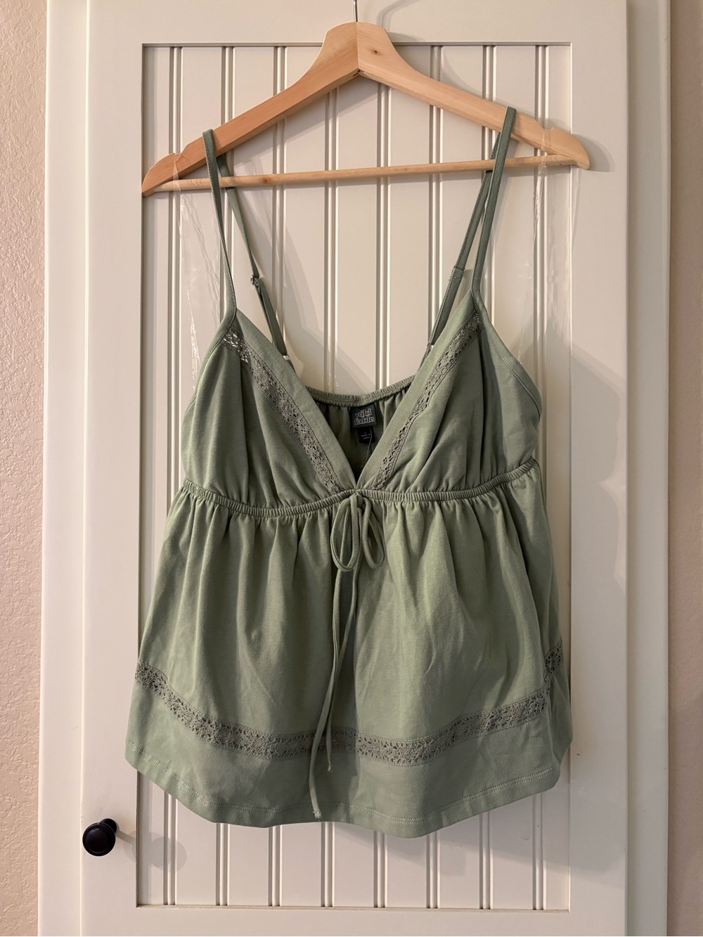 wild fable Sage Green Lace-Trim Camisole Tank